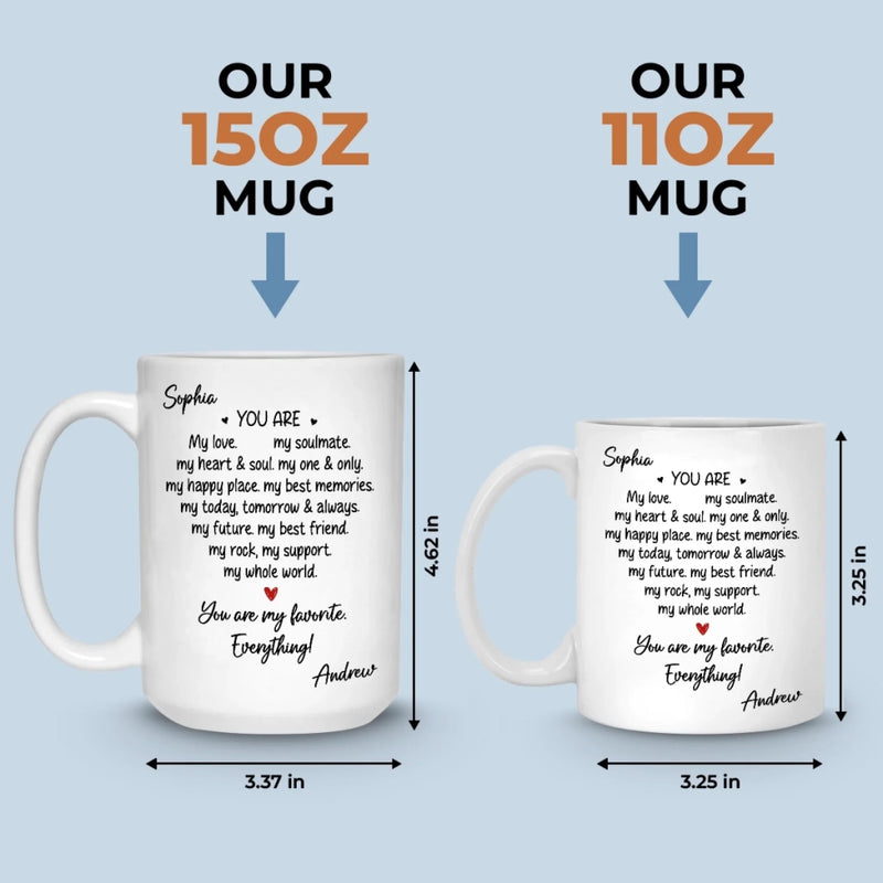 Custom Mug - Personalized Anniversary Wedding Gifts For Husband And Wife, Him And Her - Forever Starts With You