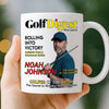 Custom Photo Magazine Mug - Personalized  Christmas Birthday Golf Gifts For Men, Women - King Of The Fairway