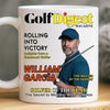 Custom Photo Magazine Mug - Personalized  Christmas Birthday Golf Gifts For Men, Women - King Of The Fairway