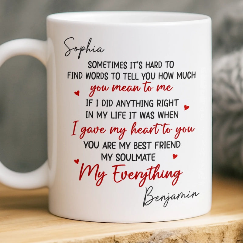 Custom Mug - Personalized Anniversary Wedding Gifts For Husband And Wife, Him And Her - Love That Just Makes Sense