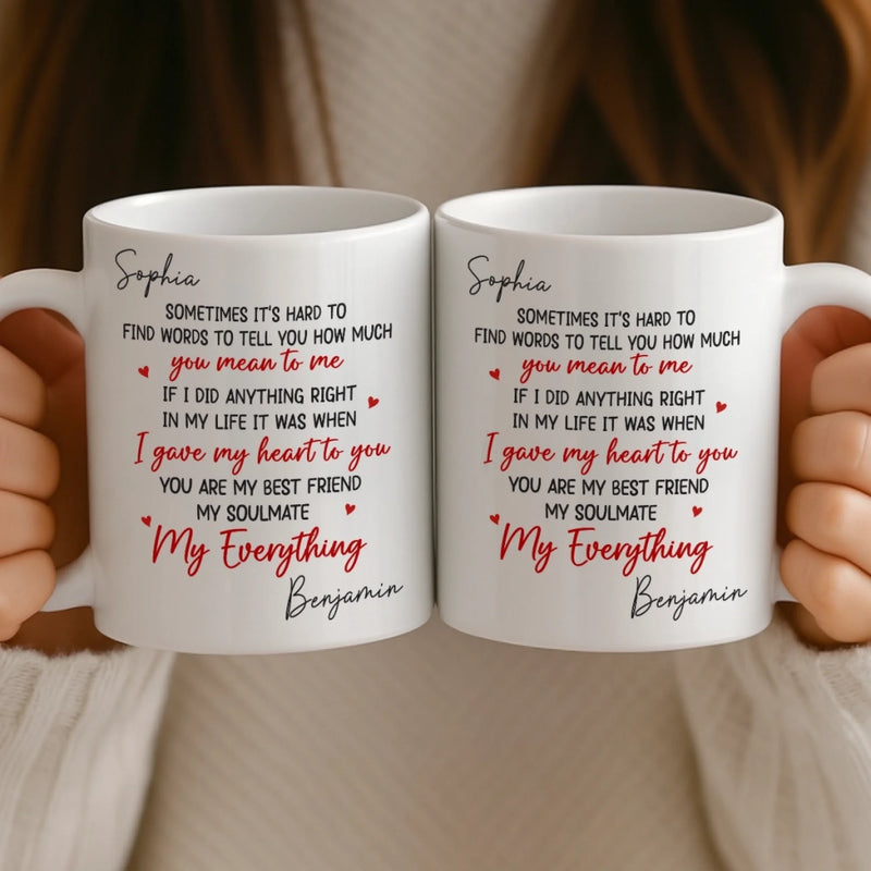 Custom Mug - Personalized Anniversary Wedding Gifts For Husband And Wife, Him And Her - Love That Just Makes Sense