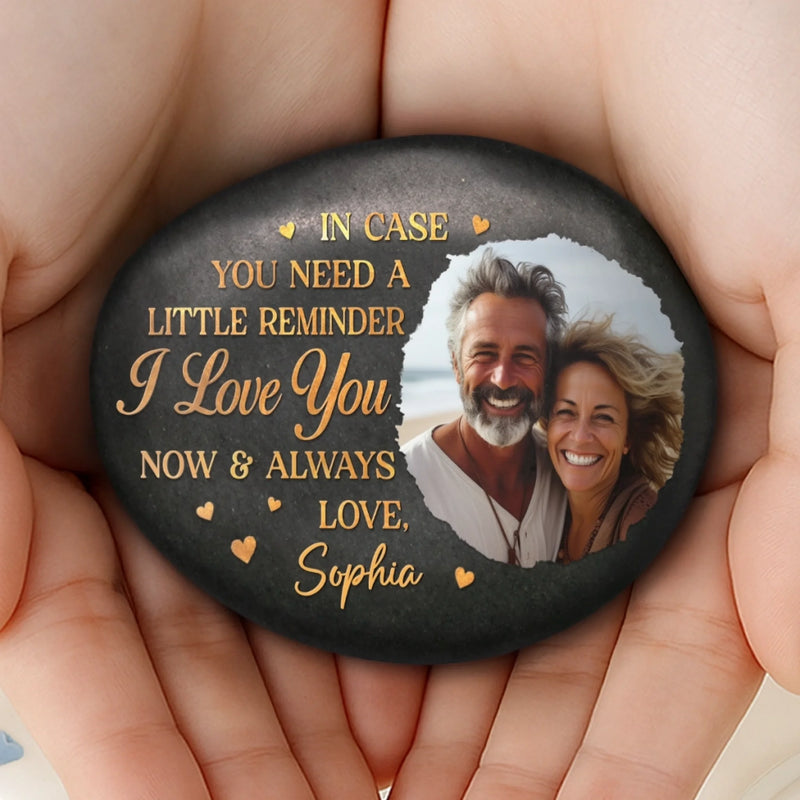 Custom Photo Printed Rock - Personalized Anniversary Wedding Gifts For Husband And Wife, Him And Her - Loved More Than Words