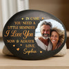 Custom Photo Printed Rock - Personalized Anniversary Wedding Gifts For Husband And Wife, Him And Her - Loved More Than Words