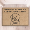 Custom Home Decor Decorative Mat - Personalized Birthday Gifts For Dog Lovers, Dog Dad And Mom - Welcome To The Bark Zone