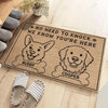 Custom Home Decor Decorative Mat - Personalized Birthday Gifts For Dog Lovers, Dog Dad And Mom - Welcome To The Bark Zone