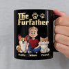 Custom Black Mug - Personalized Birthday Gifts For Dog Cat Lovers, Dog Dad And Mom, Cat Owners - The Furfather Never Walks Alone