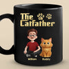 Custom Black Mug - Personalized Birthday Gifts For Cat Lovers, Cat Mom And Dad - This Mug Belongs To The Boss