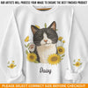 Custom Photo Unisex Sweatshirt, Hoodie With Design On Sleeve - Personalized Birthday Gifts For Dog Cat Lovers, Dog Dad And Mom, Cat Owners - Blooming With Dog Joy