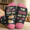 Custom Crew Socks - Personalized Christmas Birthday Gifts For Dog Lovers, Dog Dad And Mom - Stuck Under A Fur Baby