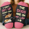 Custom Crew Socks - Personalized Christmas Birthday Gifts For Dog Lovers, Dog Dad And Mom - Stuck Under A Fur Baby