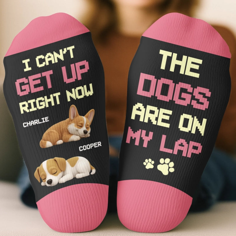 Custom Crew Socks - Personalized Christmas Birthday Gifts For Dog Lovers, Dog Dad And Mom - Stuck Under A Fur Baby
