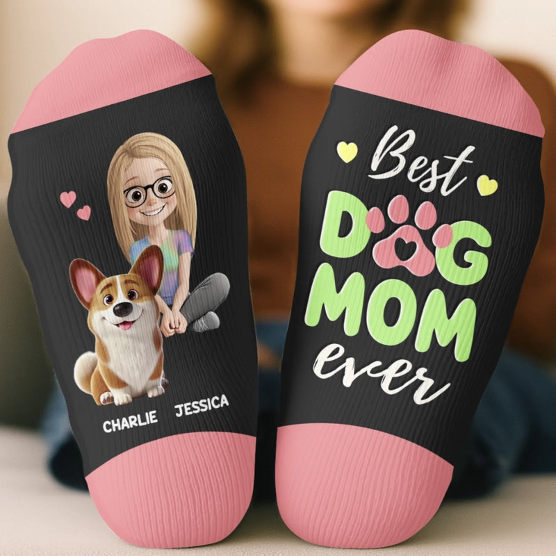 Custom Crew Socks - Personalized Christmas Birthday Gifts For Dog Cat Lovers, Dog Dad And Mom, Cat Owners - This Is My Lazy Era
