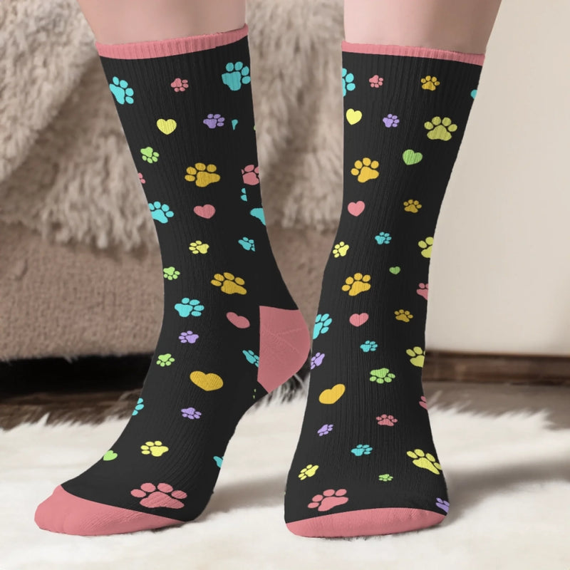 Custom Crew Socks - Personalized Christmas Birthday Gifts For Dog Cat Lovers, Dog Dad And Mom, Cat Owners - This Is My Lazy Era