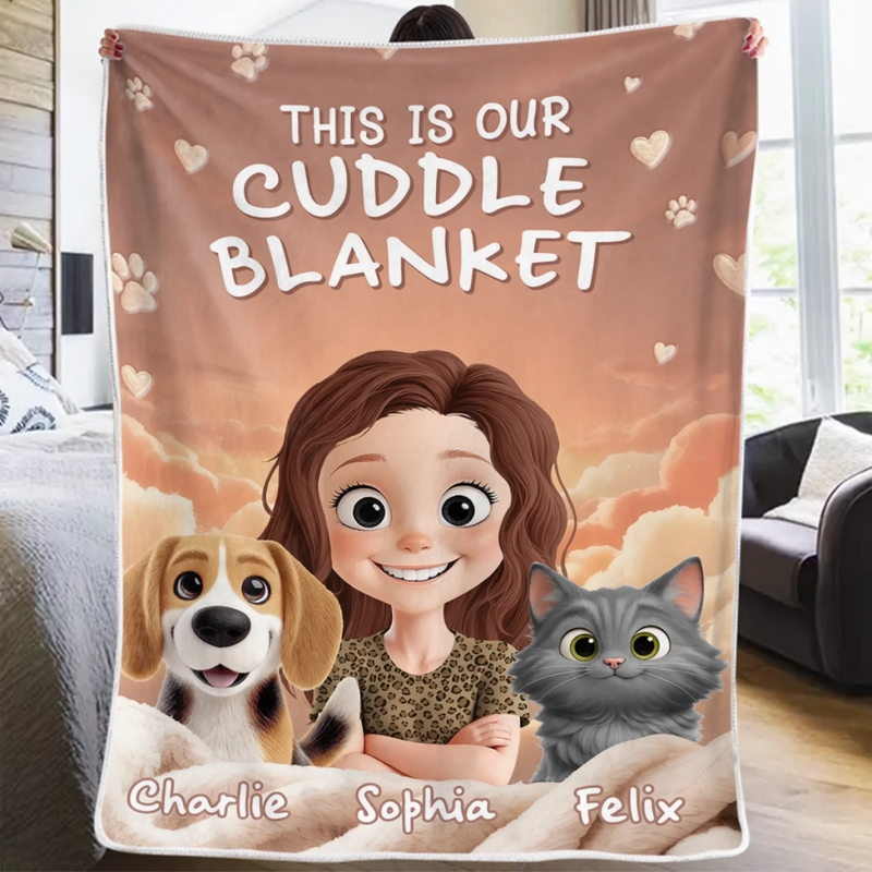 Custom Blanket - Personalized Birthday Gifts For Dog Cat Lovers, Dog Dad And Mom, Cat Owners - Made Of Moments And Love