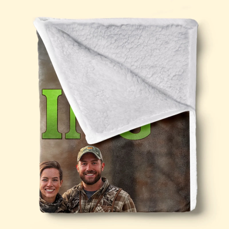 Custom Photo Magazine Blanket - Personalized Christmas Birthday Hunting Gifts For Hunters - From Camo To Forever
