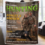 Custom Photo Deer Hunting Gifts for Men - Personalized Blanket