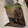 Custom Photo Magazine Blanket - Personalized Christmas Birthday Hunting Gifts For Hunters - From Camo To Forever