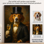 Custom Dog Portrait Gentleman Gifts for Dog Lovers - Personalized Poster