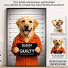 Custom Photo Vertical Poster - Personalized Birthday Gifts For Dog Cat Lovers, Dog Dad And Mom, Cat Owners - Professional Treat Burglar