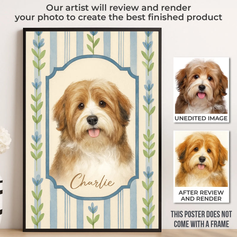 Custom Photo Vertical Poster - Personalized Pet Memorial Sympathy Gifts For Dogs, Cats - Joy In Every Wag