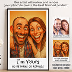 Custom Photo Caricature Couple Gifts - Personalized Poster