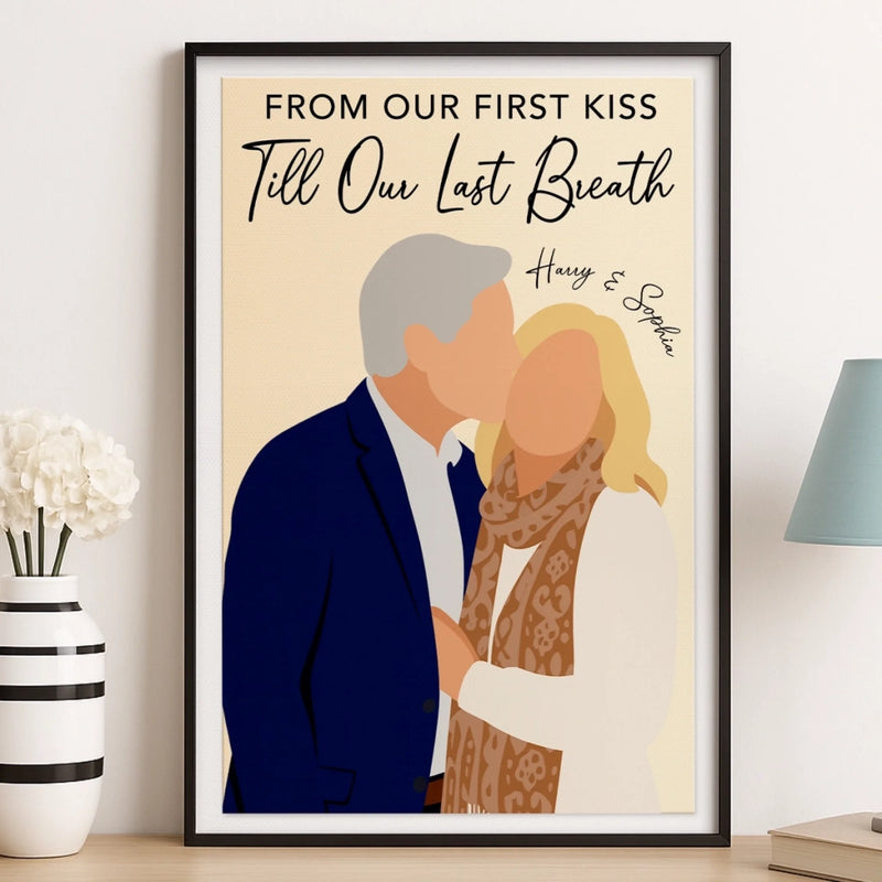 Custom Photo Vertical Poster - Personalized Anniversary Wedding Gifts For Husband And Wife, Him And Her - Better Together Always