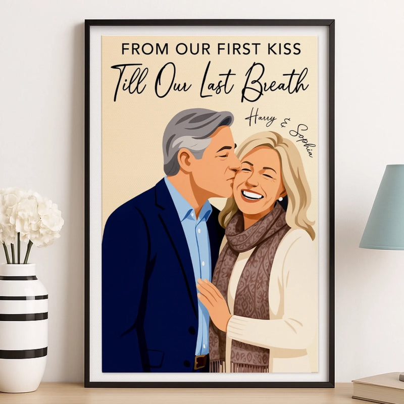 Custom Photo Vertical Poster - Personalized Anniversary Wedding Gifts For Husband And Wife, Him And Her - You Are My Home
