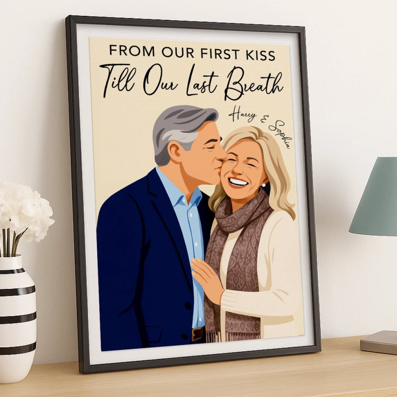 Custom Photo Vertical Poster - Personalized Anniversary Wedding Gifts For Husband And Wife, Him And Her - You Are My Home