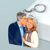 Custom Photo Shaped Acrylic Keychain - Personalized Anniversary Wedding Gifts For Husband And Wife, Him And Her - Love In Every Moment