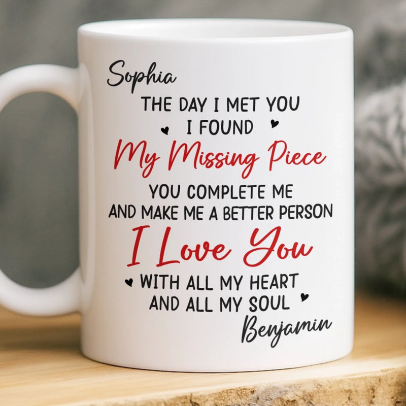 Custom Mug - Personalized Anniversary Wedding Gifts For Husband And Wife, Him And Her - Hearts Chosen Forever