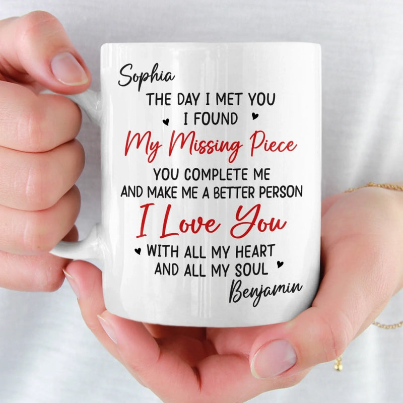 Custom Mug - Personalized Anniversary Wedding Gifts For Husband And Wife, Him And Her - Hearts Chosen Forever