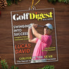Custom Photo Magazine Acrylic Ornament - Personalized Christmas Birthday Golf Gifts For Men, Women - Master Of The Swing Arc