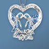 Custom Acrylic Car Ornament - Personalized Anniversary Wedding Gifts For Husband And Wife, Him And Her - Our Story Never Ends