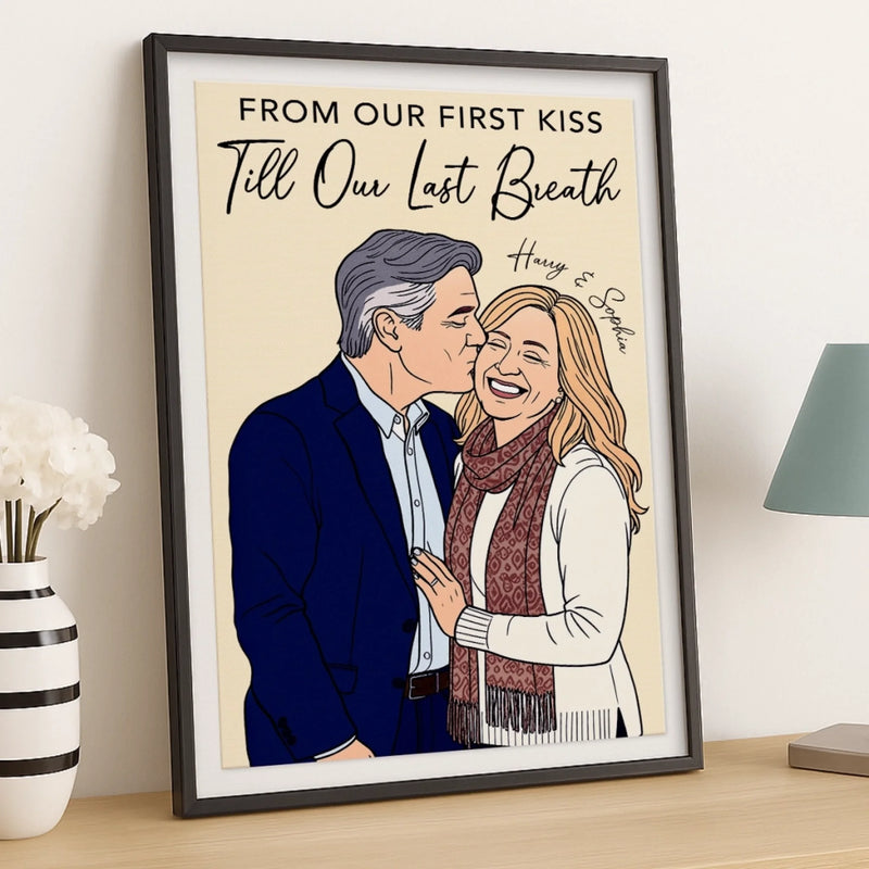 Custom Photo Vertical Poster - Personalized Anniversary Wedding Gifts For Husband And Wife, Him And Her - Together Feels Like Magic