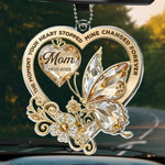 Custom Mom Memorial Butterfly Gifts - Personalized Car Ornament