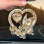 Custom Mom Memorial Butterfly Gifts - Personalized Car Ornament