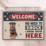 Custom Name Dog Welcome Gifts for Dog Lovers - Personalized Doormat