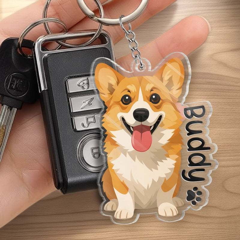 Custom Photo Shaped Acrylic Keychain -  Personalized Birthday Gifts For Dog Cat Lovers, Dog Dad And Mom, Cat Owners - Carry Your Best Friend Everywhere