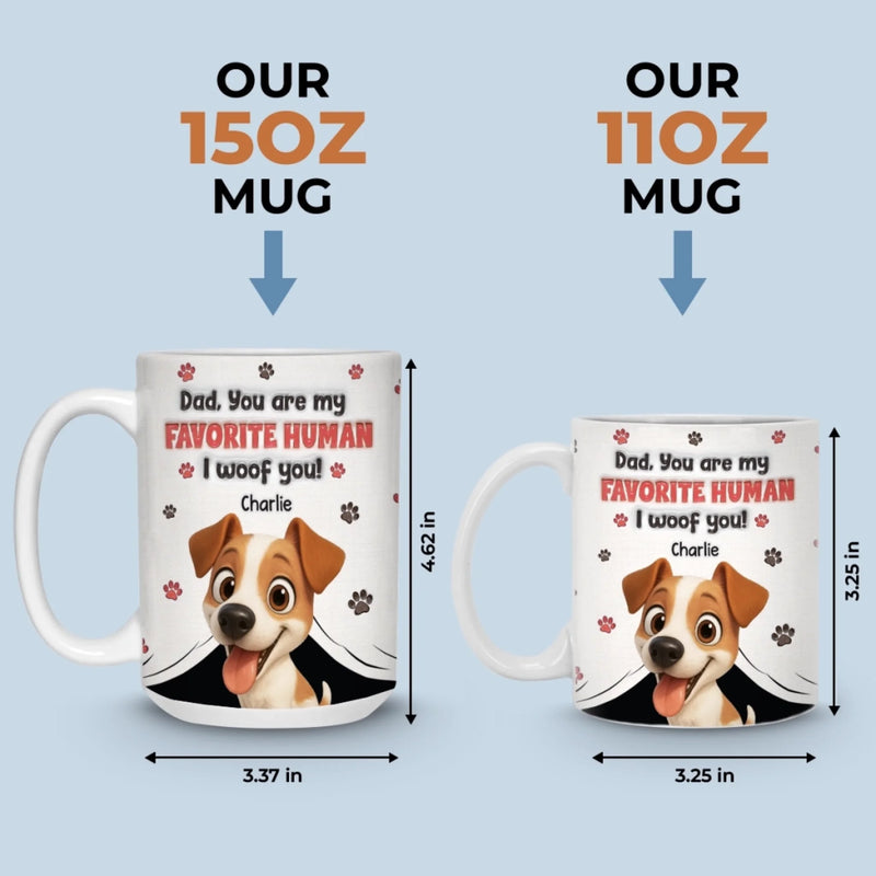 Custom Mug - Personalized Birthday Gifts For Dog Lovers, Dog Dad And Mom - Fur Baby’s Favorite Human