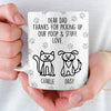 Custom Mug - Personalized Birthday Gifts For Dog Lovers, Dog Dad And Mom - Respect The Poop Scooper