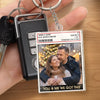 Custom Photo Shaped Acrylic Keychain - Personalized Anniversary Wedding Gifts For Husband And Wife, Him And Her - Love Grows Stronger Here