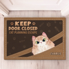 Custom Home Decor Decorative Mat - Personalized  Birthday Gifts For Cat Lovers, Cat Mom And Dad - Love At First Purr