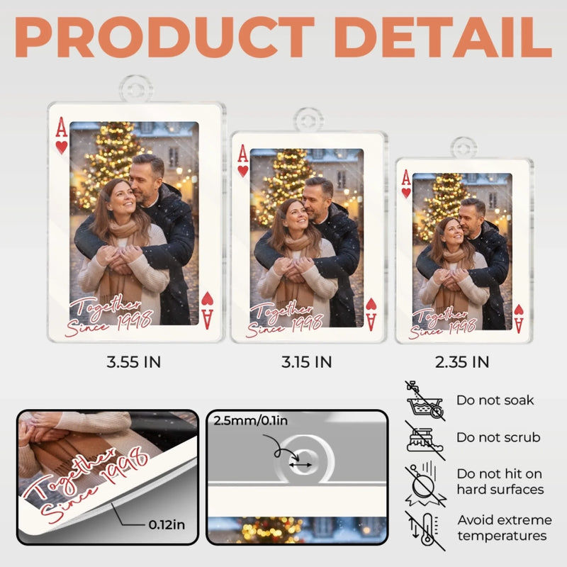 Custom Photo Shaped Acrylic Keychain - Personalized Anniversary Wedding Gifts For Husband And Wife, Him And Her - You Make My Days Better
