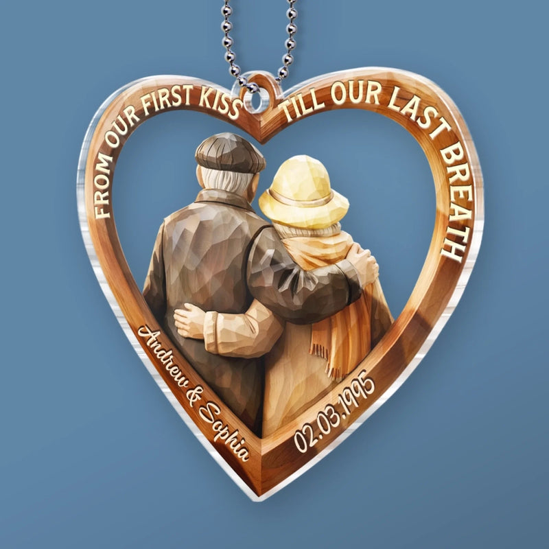 Custom Acrylic Car Ornament - Personalized Anniversary Wedding Gifts For Husband And Wife, Him And Her - Together Feels So Right