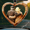 Custom Acrylic Car Ornament - Personalized Anniversary Wedding Gifts For Husband And Wife, Him And Her - Together Feels So Right