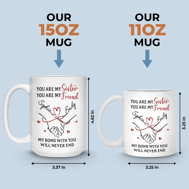 Custom Mug - Personalized Birthday Gifts For Besties, Sisters, BFF, Family - Sip With A Smile