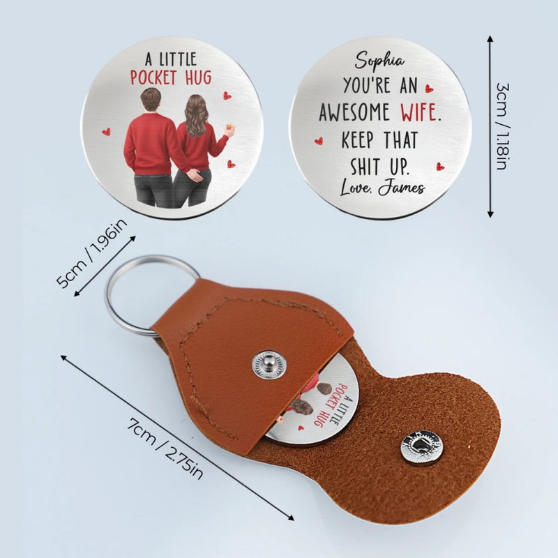 Custom Name Funny Wife Gift - Personalized Pocket Hug