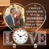 Custom Photo Acrylic Desk Clock - Personalized Anniversary Wedding Gifts For Husband And Wife, Him And Her - You Make Everything Feel Right