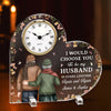 Custom Acrylic Desk Clock - Personalized Anniversary Wedding Gifts For Husband And Wife, Him And Her - Side By Side Always Us