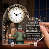 Custom Acrylic Desk Clock - Personalized Anniversary Wedding Gifts For Husband And Wife, Him And Her - Side By Side Always Us